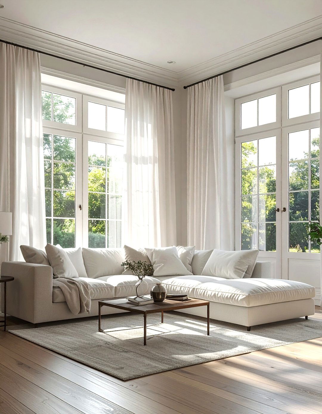Magnolia Living Room with Large Windows and Natural Light - 20 Magnolia Living Room Ideas for a Cozy Feel
