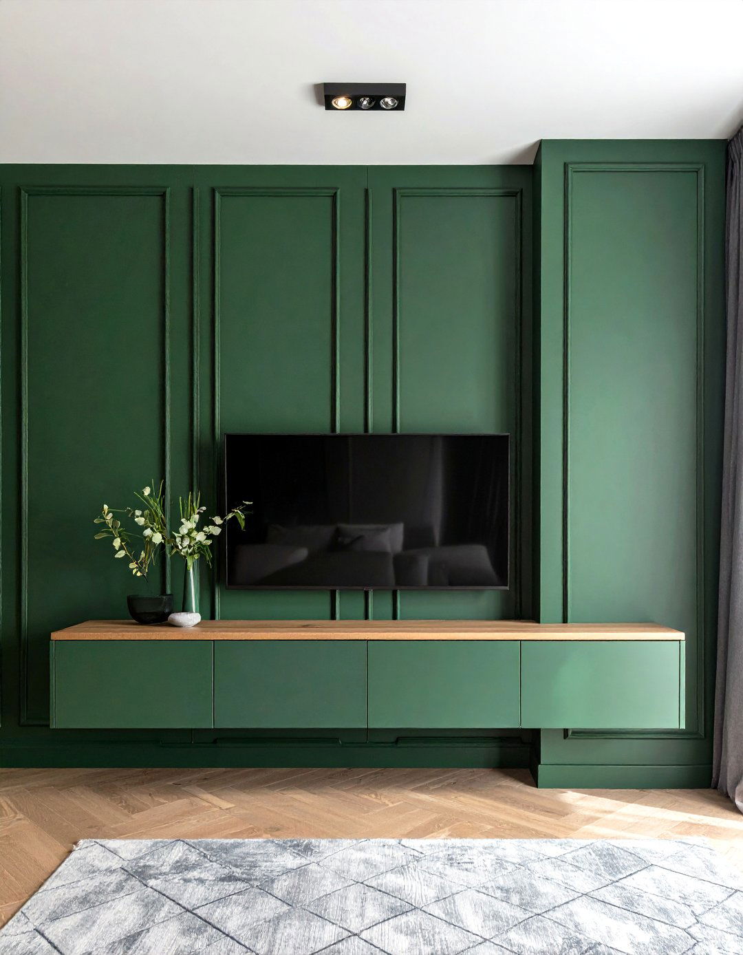 Media Wall with Fluted Panels - 35 Stunning Media Wall Ideas to Transform Your Living Space