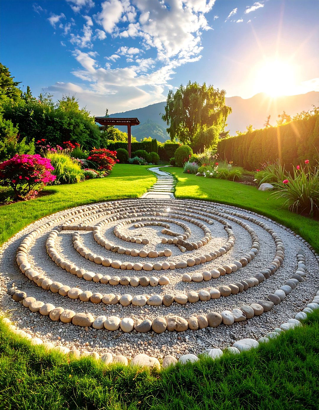 Meditation Labyrinth Pathway - 40 Backyard Ideas to Transform Your Outdoor Space