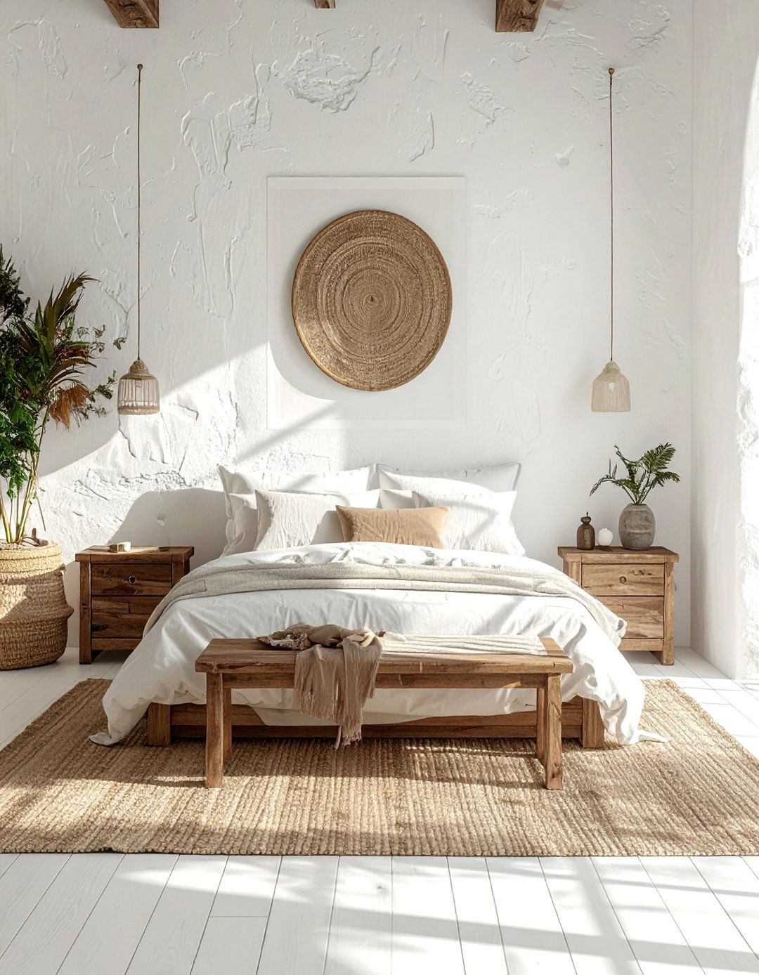 Mediterranean Bedroom with Whitewashed Walls - 20 Mediterranean Bedroom Ideas for a Relaxing Retreat