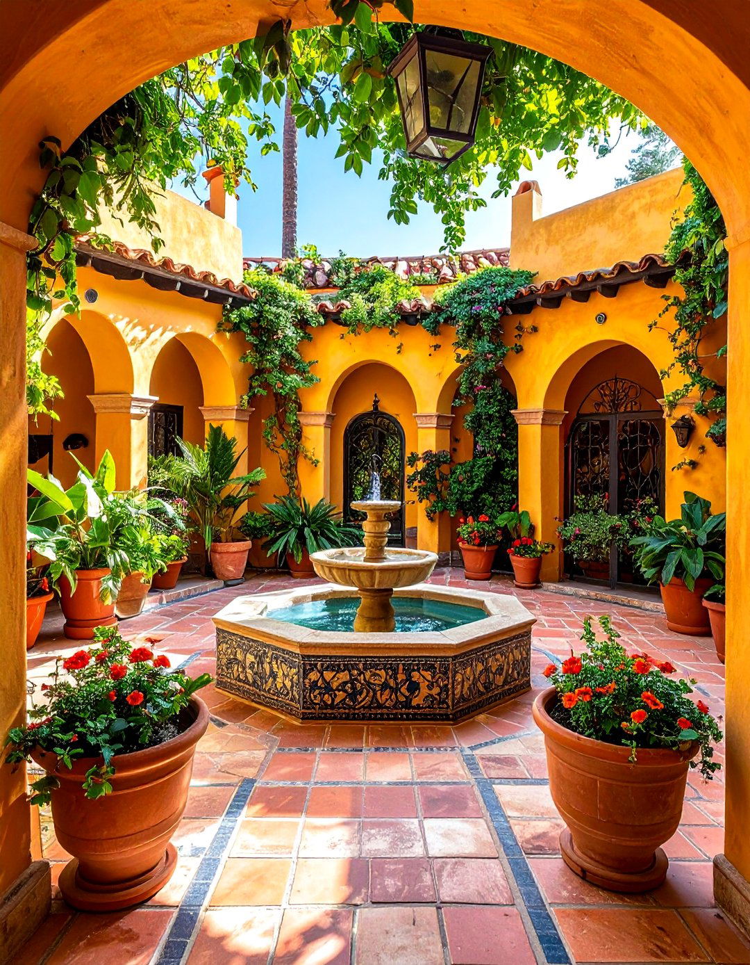 Mediterranean Courtyard Designs - 40 Luxury Landscaping Ideas for a Stunning Yard