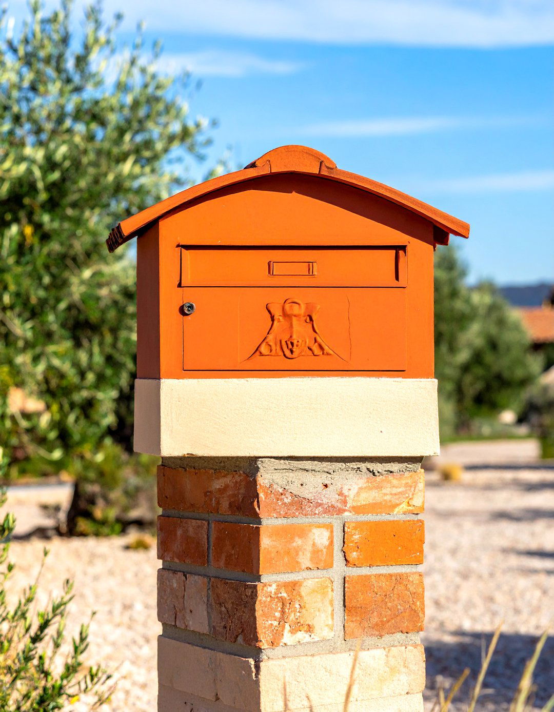 Mediterranean Style Brick Mailbox - 30 Brick Mailbox Ideas to Elevate Your Curb Appeal