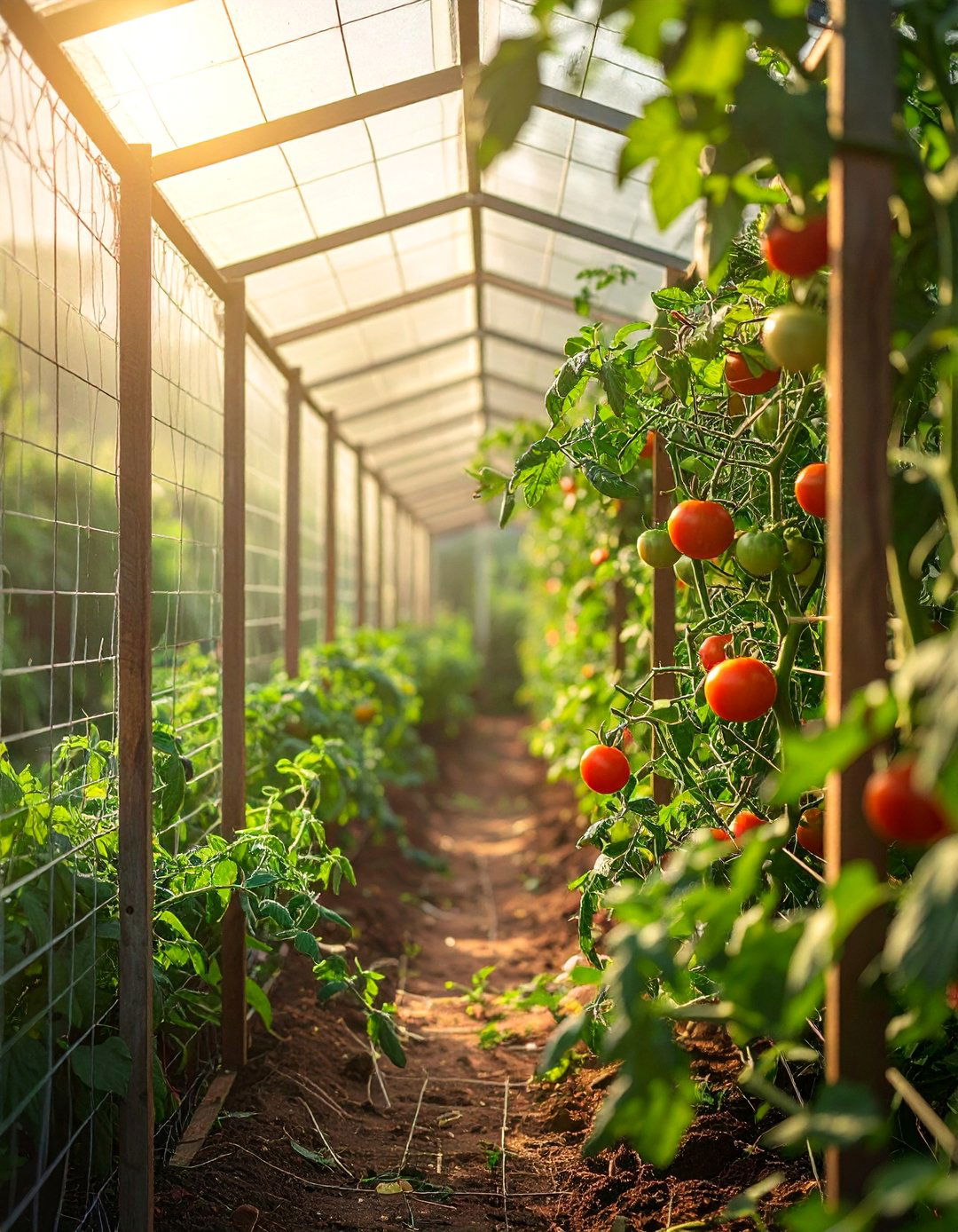 Mesh Panel Enclosure - 30 Tomato Trellis Ideas for Your Vegetable Garden
