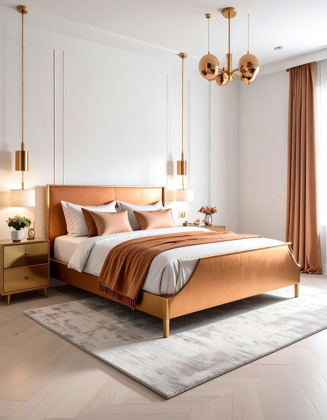 Metallic Accent Features - 30 Bedroom Decor Ideas to Transform Your Space