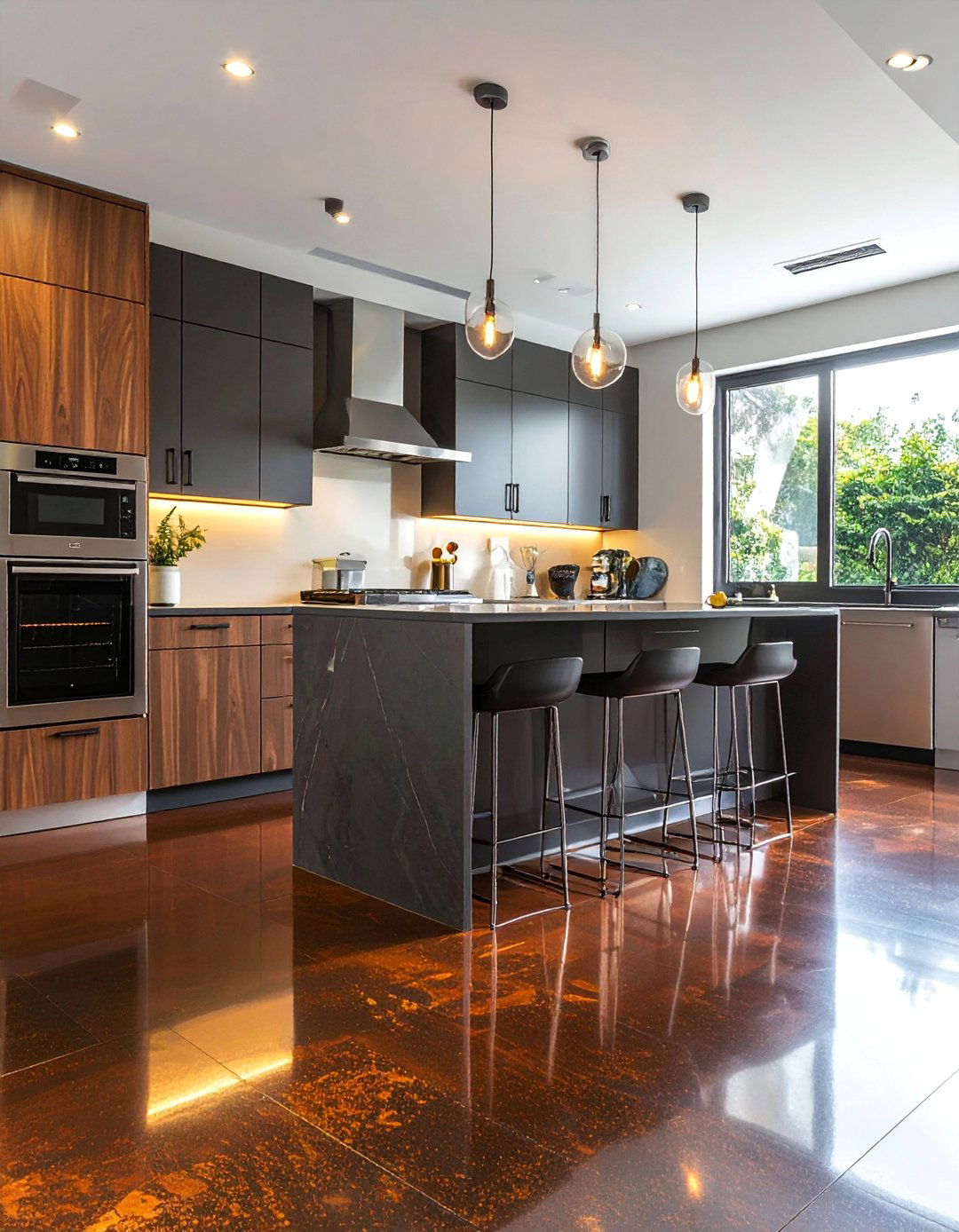 Metallic Sheen Linoleum Kitchen Flooring - 20 Linoleum Kitchen Flooring Ideas for a Chic Look