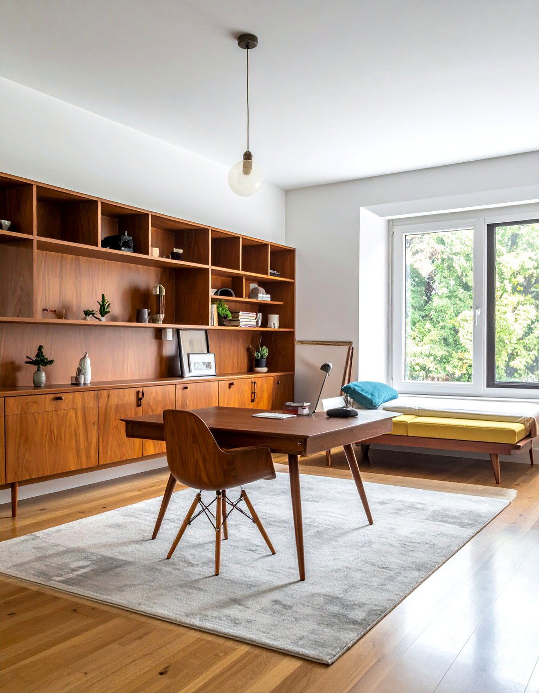 Mid Century Modern Office Guest Bedroom - 30 Office Guest Room Ideas for a Functional Space