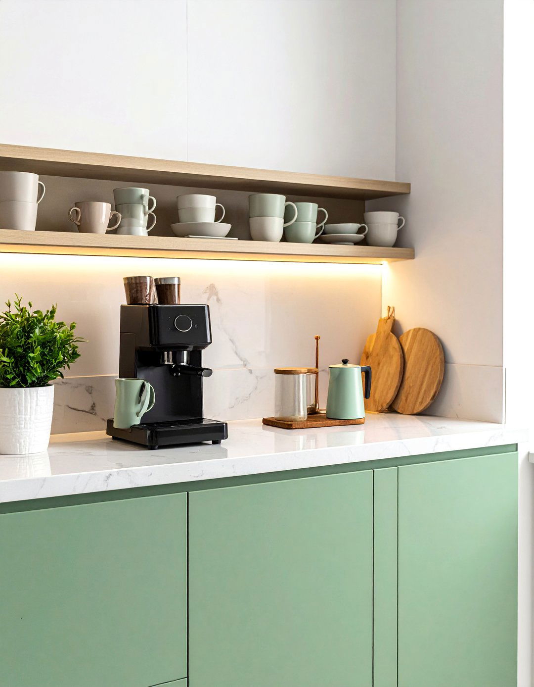 Minimalist Counter Coffee Setup - 40 Coffee Bar Ideas to Elevate Your Home Brewing Station