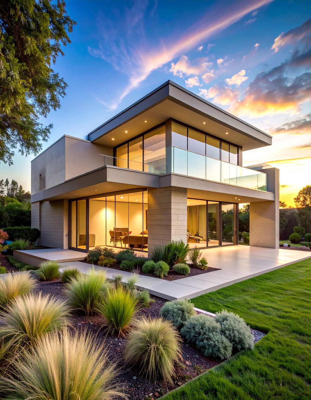 Minimalist Design Using Cream Colored Natural Clay Siding - 20 Home Designs Using Natural Clay Siding Colors