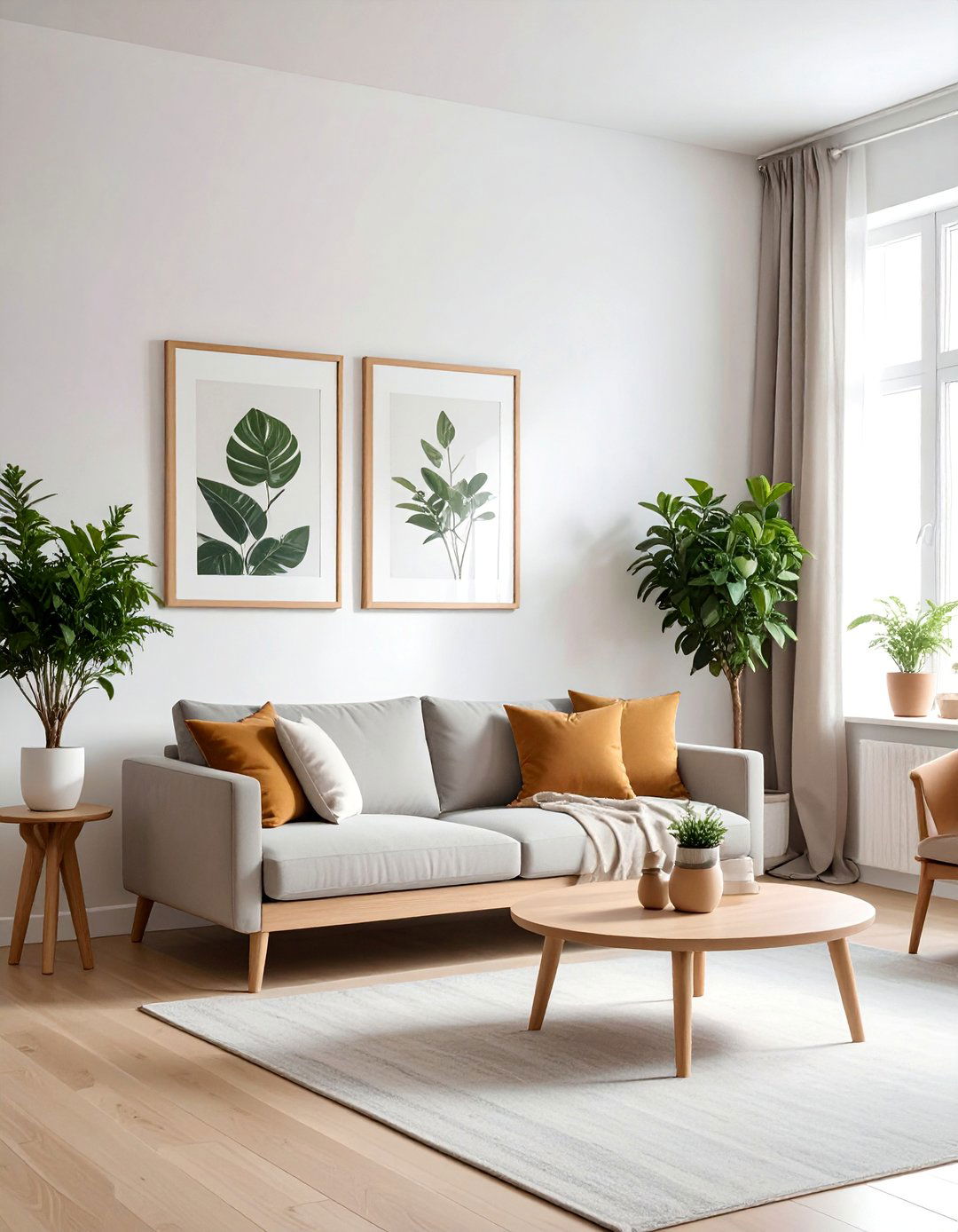 Minimalist Gallery Walls - 25 Organic Modern Living Room Design Ideas for Serenity
