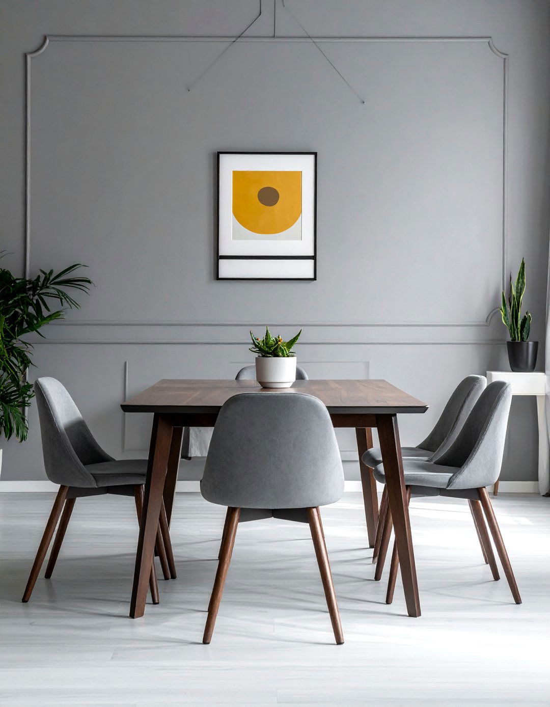 Minimalist Gray Dining Room with Clean Lines - 25 Gray Dining Room Ideas for a Stylish Space
