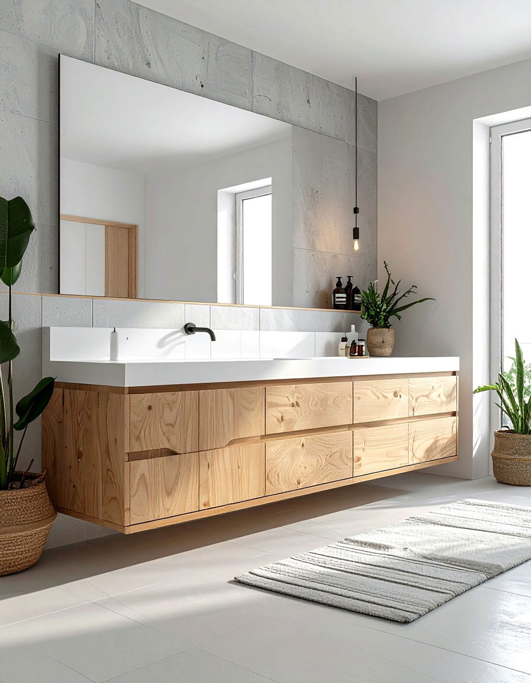 Minimalist Plywood Bathroom Vanity - 40 Bathroom Vanity Ideas to Elevate Your Space