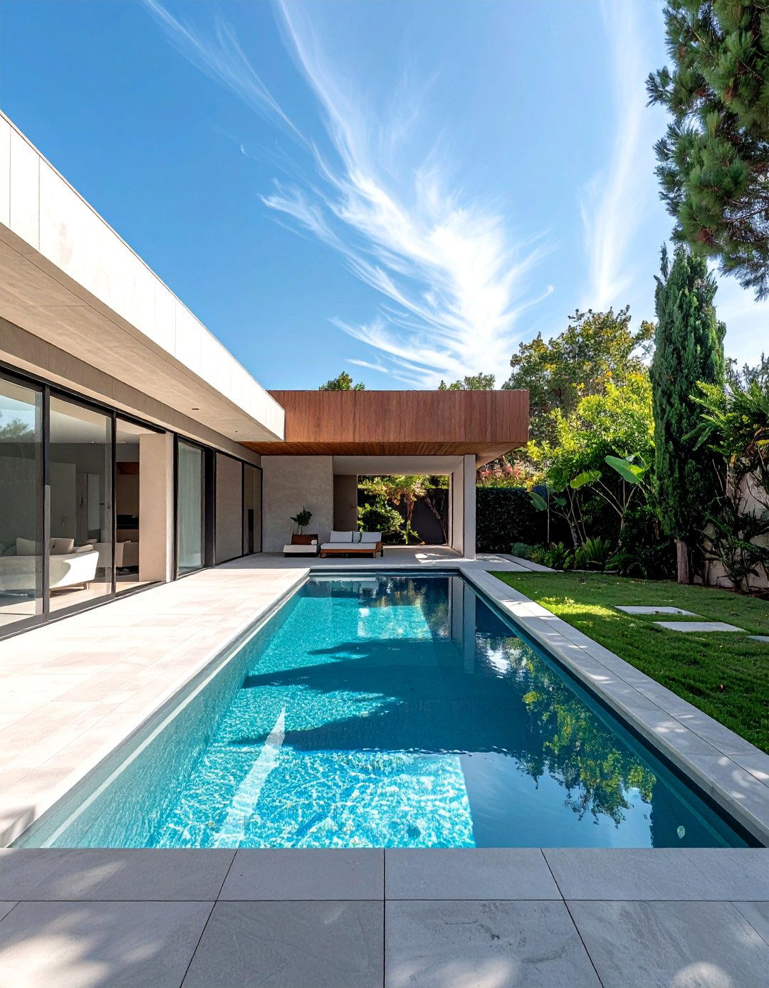 Minimalist Pool with Clean Architecture - 40 Backyard Pool Ideas for a Refreshing Summer Oasis