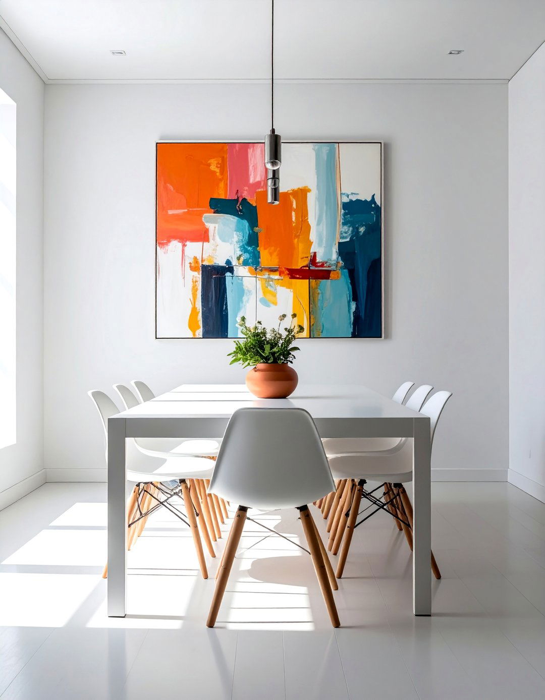 Minimalist White Dining Room with Clean Lines - 30 Elegant White Dining Room Ideas for a Timeless Look
