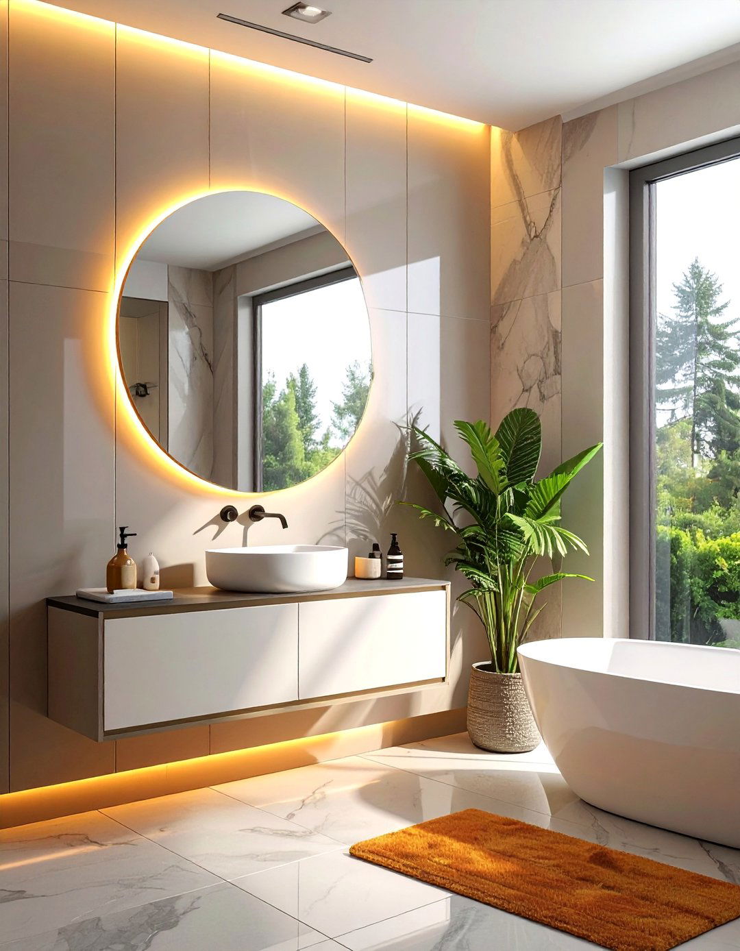 Mirror Statement Walls - 40 Bathroom Decor Ideas to Refresh Your Space