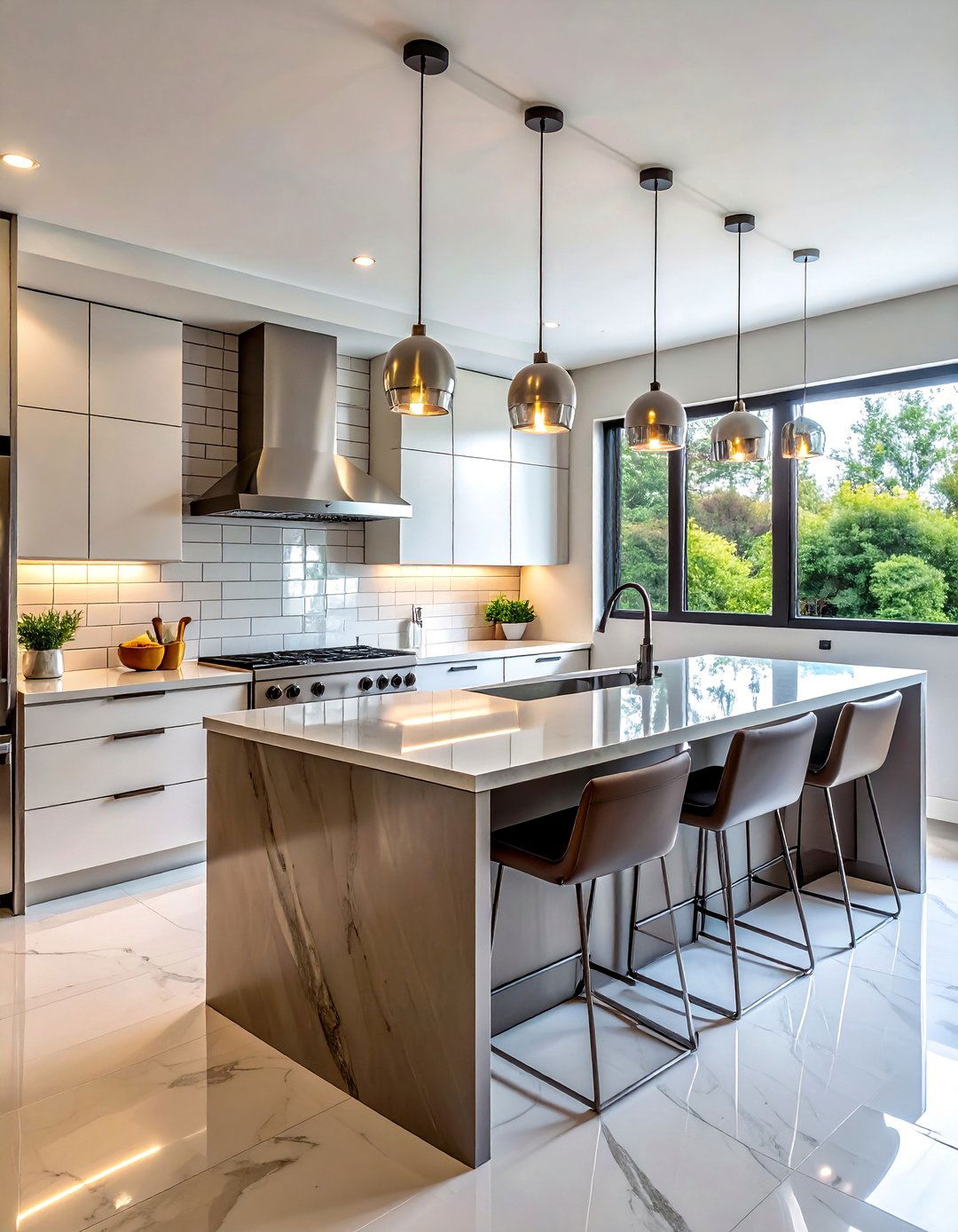 Mirrored Subway Tile Backsplash - 20 Mirror in Kitchen Ideas for a Brighter Space