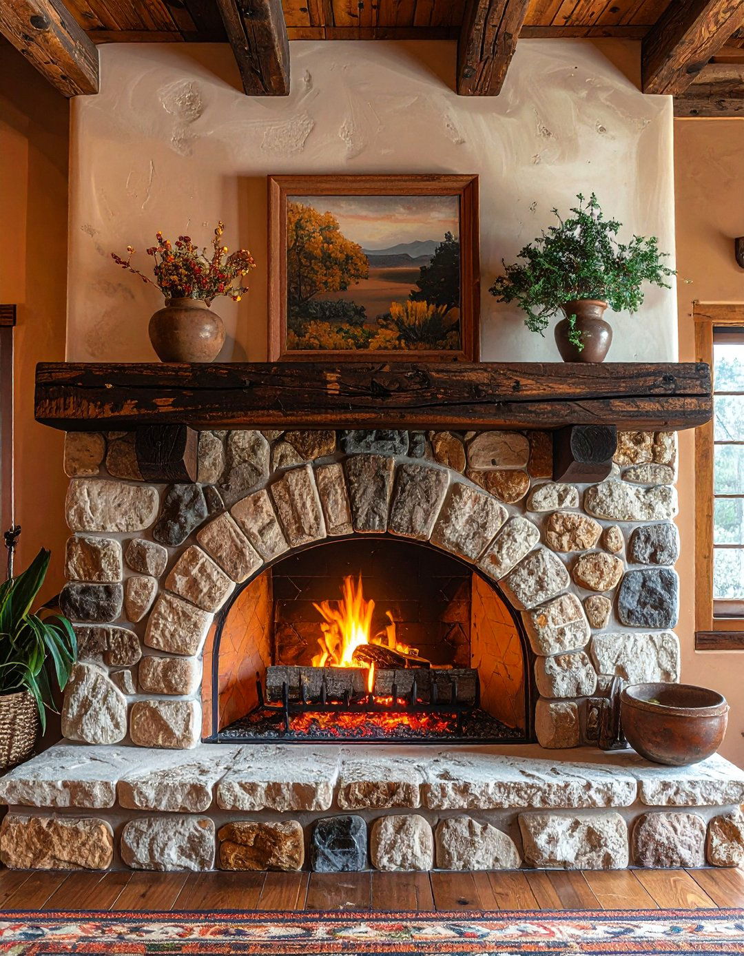 Mission Style Arched Fireplace - 30 Craftsman-style Fireplace Ideas for a Cozy Home