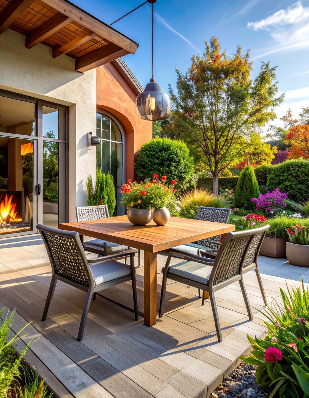 Mixed Material Design - 25 Patio Furniture Ideas for Stylish Outdoor Living