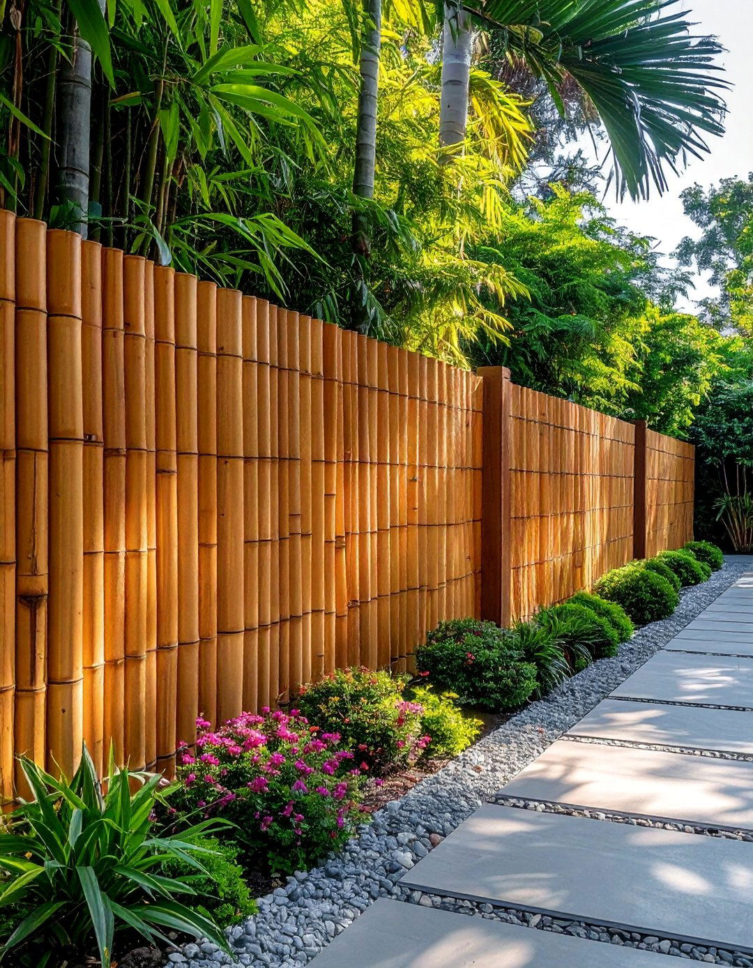 Mixed Material Hybrid Fence - 40 Japanese Fence Ideas for Serene Gardens