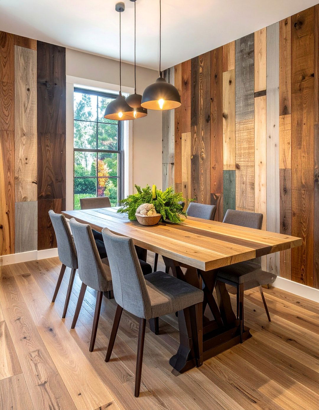 Mixed Width Plank Feature Walls - 40 Wall Paneling Ideas to Elevate Your Home's Interior Design