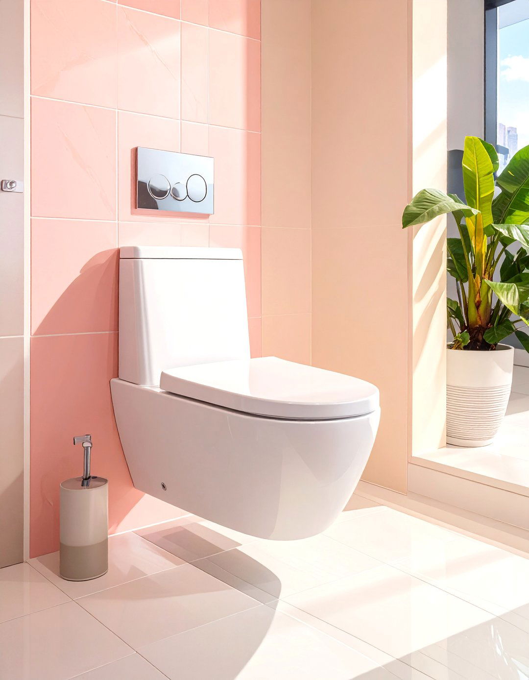 Modern Bathroom Featuring a Wall Mounted Toilet - 40 Modern Bathroom Ideas for a Sleek and Stylish Look
