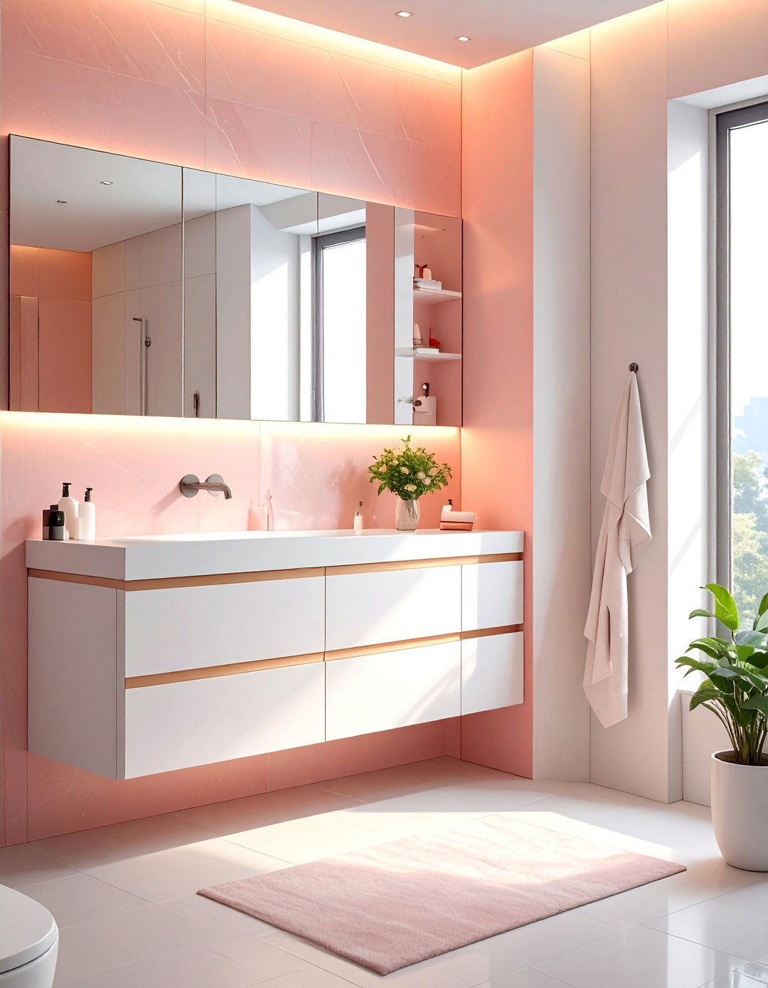 Modern Bathroom with Hidden Storage Solutions - 40 Modern Bathroom Ideas for a Sleek and Stylish Look