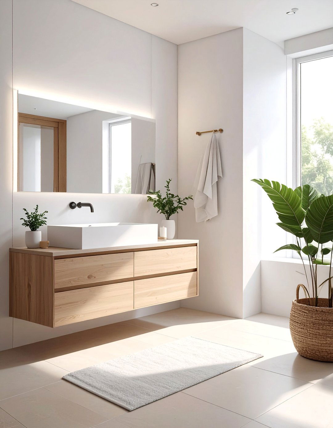 Modern Bathroom with a Minimalist Color Palette - 40 Modern Bathroom Ideas for a Sleek and Stylish Look