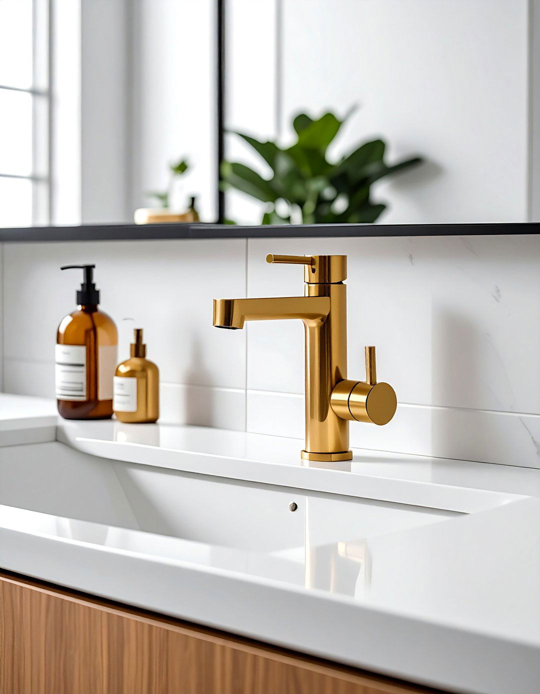 Modern Bathroom with a Single Handle Faucet - 40 Modern Bathroom Ideas for a Sleek and Stylish Look