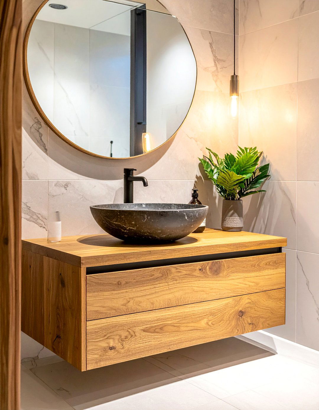 Modern Bathroom with a Vessel Sink - 40 Modern Bathroom Ideas for a Sleek and Stylish Look