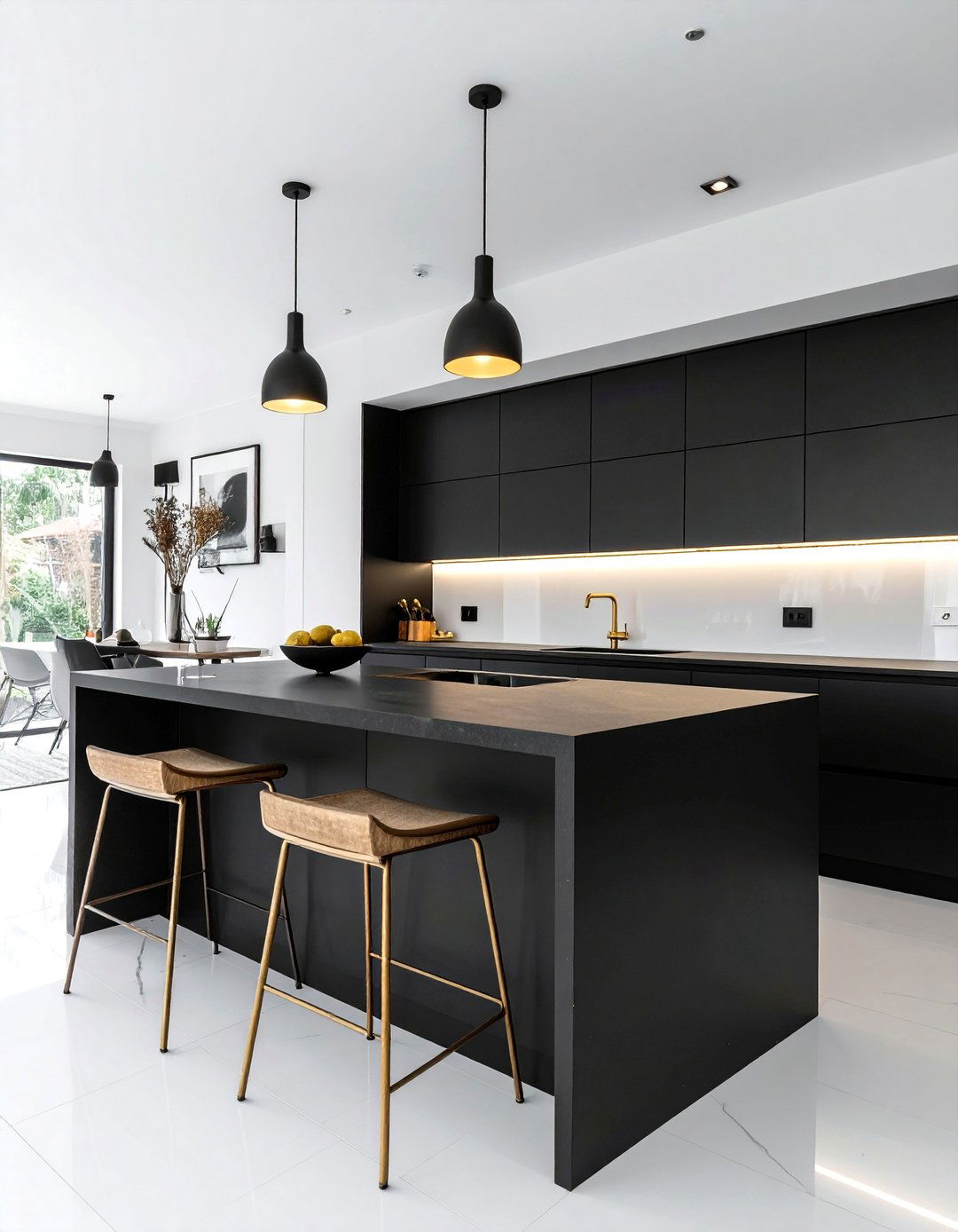 Modern Black Kitchen Island Statement - 20 Luxury Kitchen Island Ideas for a Stunning Space