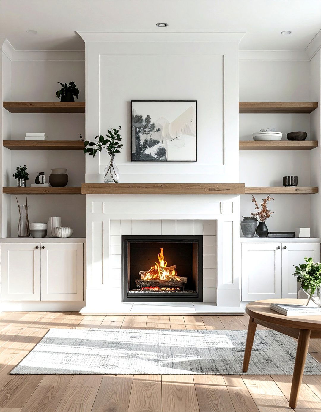 Modern Craftsman White Oak Fireplace - 30 Craftsman-style Fireplace Ideas for a Cozy Home