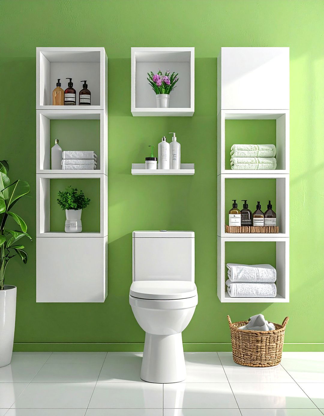 Modern Cube Storage - 25 Over Toilet Storage Ideas to Maximize Bathroom Space