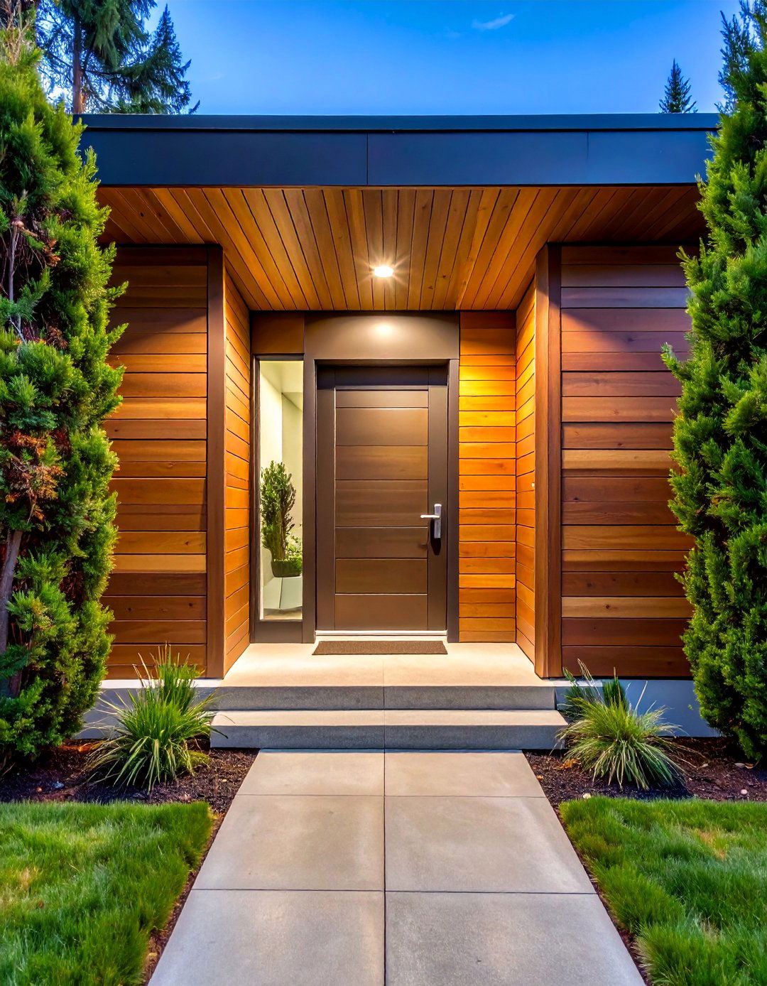 Modern Front Porch with a Recessed Entryway - 25 Modern Front Porch Ideas for a Welcoming Entrance
