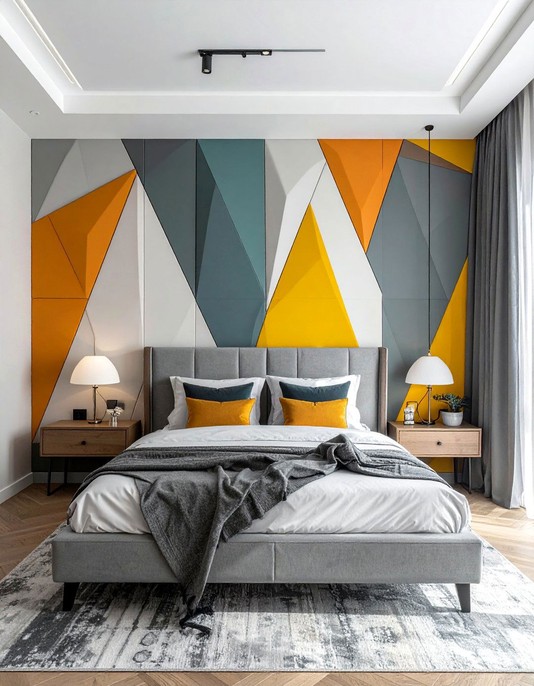 Modern Geometric Pattern Panels - 40 Wall Paneling Ideas to Elevate Your Home's Interior Design