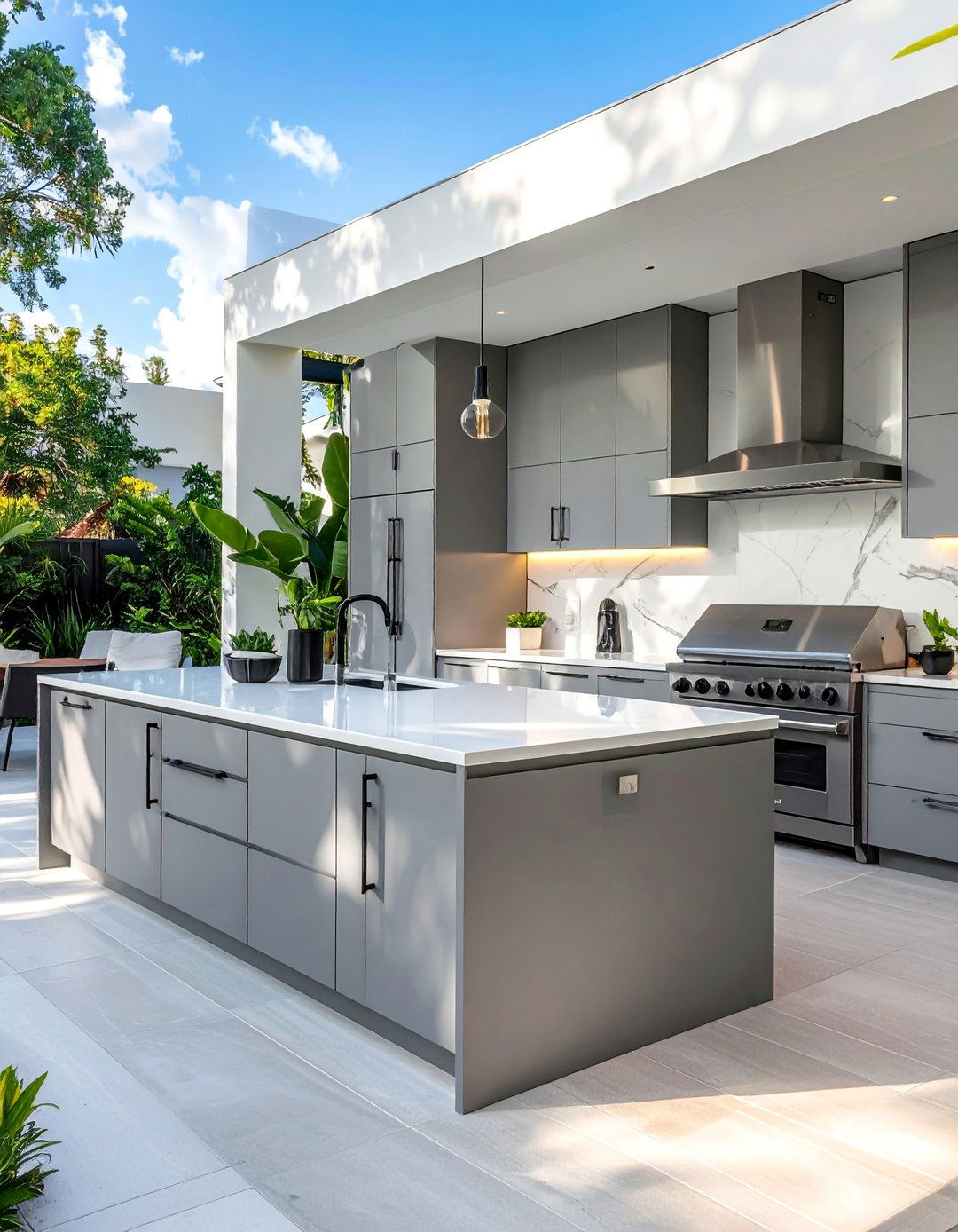 Modern Minimalist Lanai Kitchen Design - 20 Lanai Kitchen Ideas for Outdoor Cooking