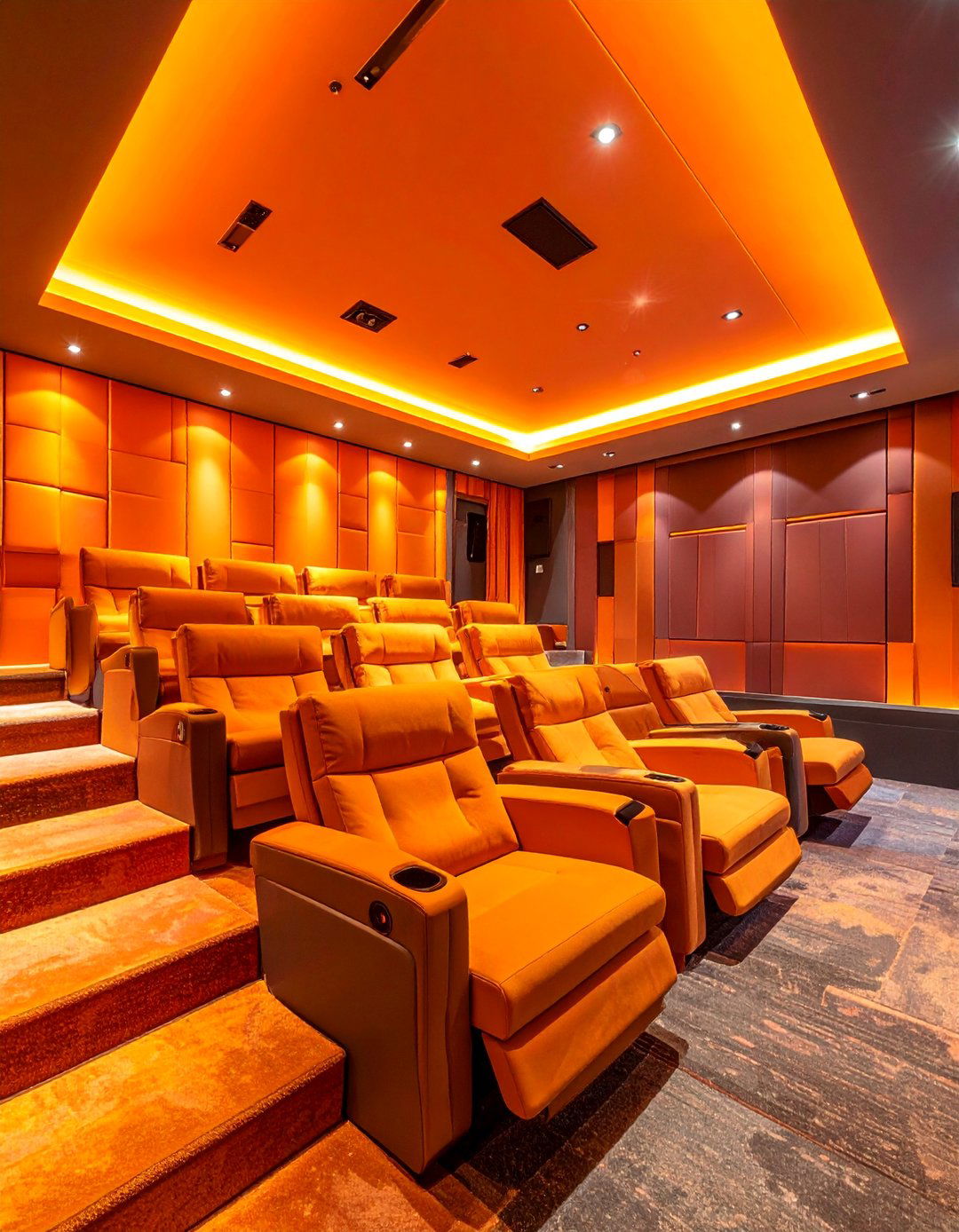 Modular Seating Theater Design - 20 Modern Home Theater Ideas for an Immersive Experience