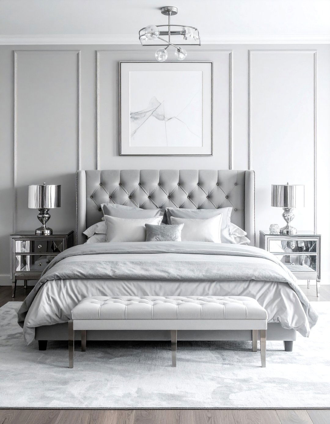 Monochromatic Bedroom Designs - 30 Art Deco Interior Design Ideas for a Glamorous Home