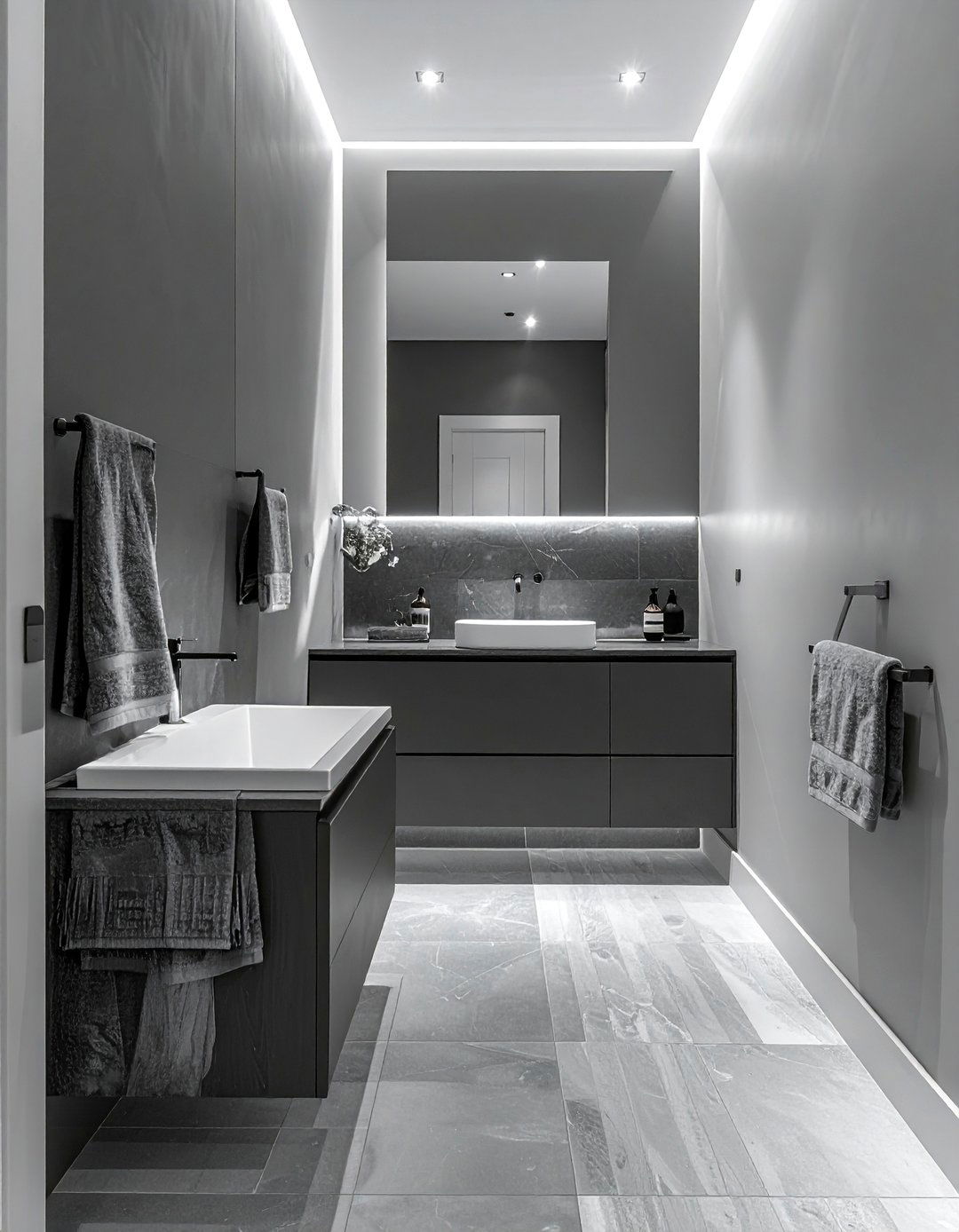 Monochromatic Color Palette - 40 Bathroom Design Ideas for a Modern Home