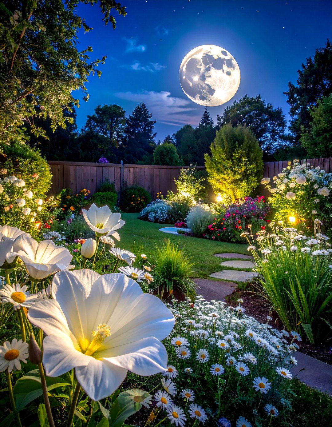 Moonlight Flower Garden - 30 Flower Garden Ideas to Transform Your Outdoor Space