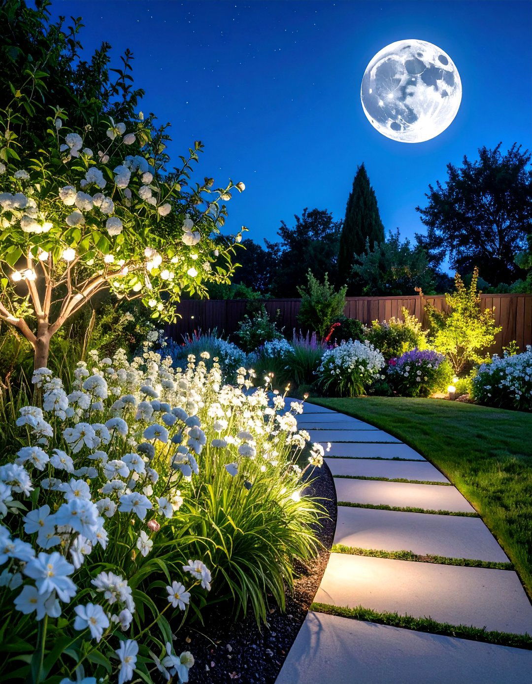 Moonlight Garden Evening Designs - 40 Luxury Landscaping Ideas for a Stunning Yard