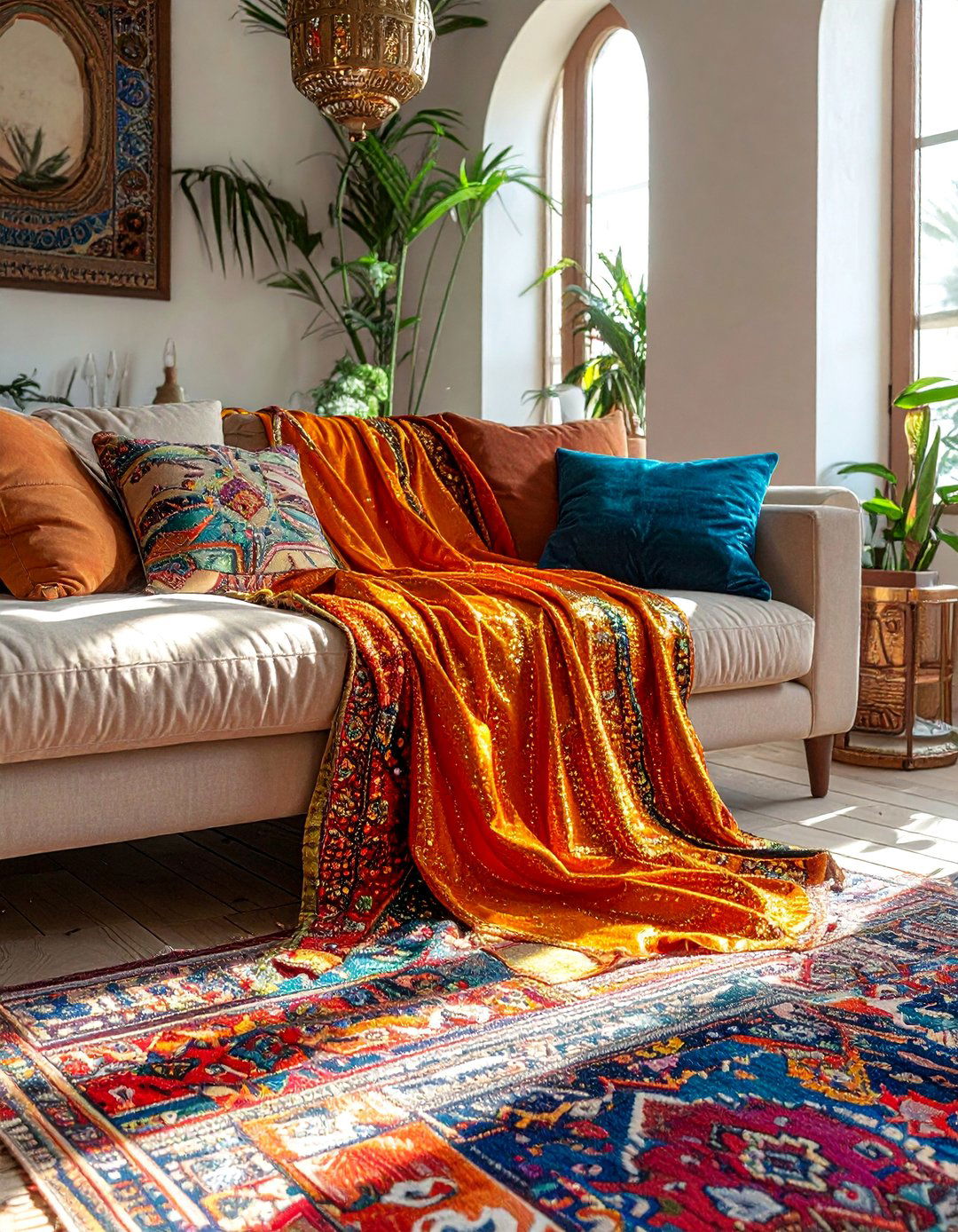 Moroccan Wedding Blankets Handira - 30 Bohemian Maximalist Decor Ideas for a Bold Look