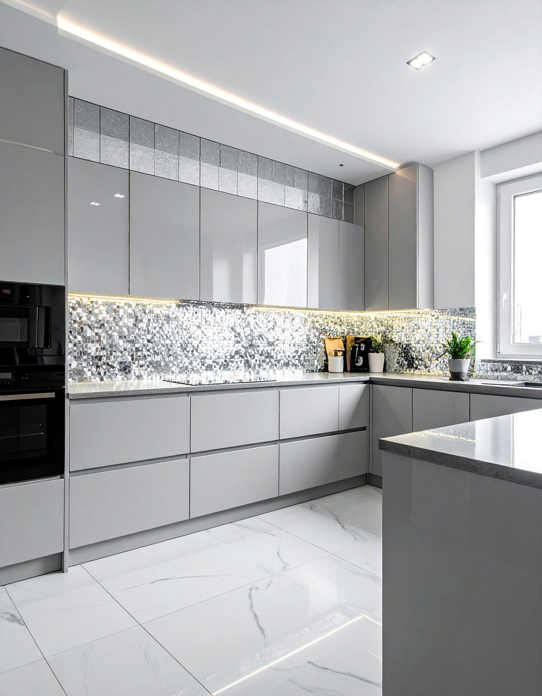 Mosaic Mirror Tile Patterns - 20 Mirror in Kitchen Ideas for a Brighter Space