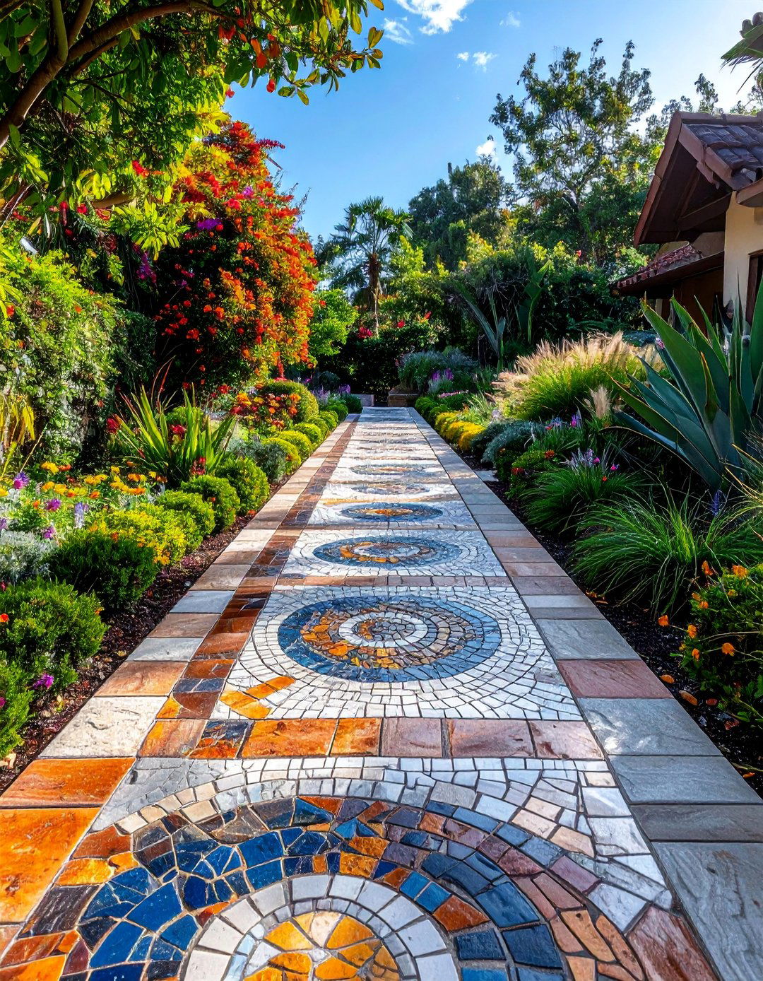 Mosaic Paving Accents - 40 Hardscaping Ideas to Transform Your Outdoor Space