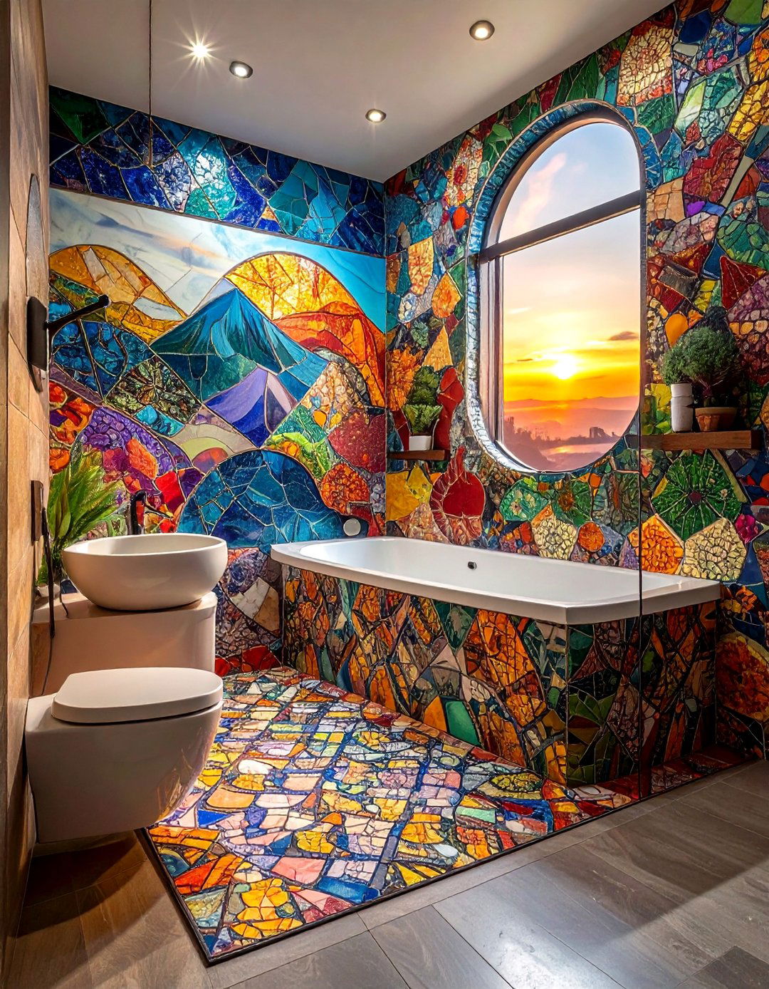 Mosaic Tile Artistry - 40 Bathroom Decor Ideas to Refresh Your Space