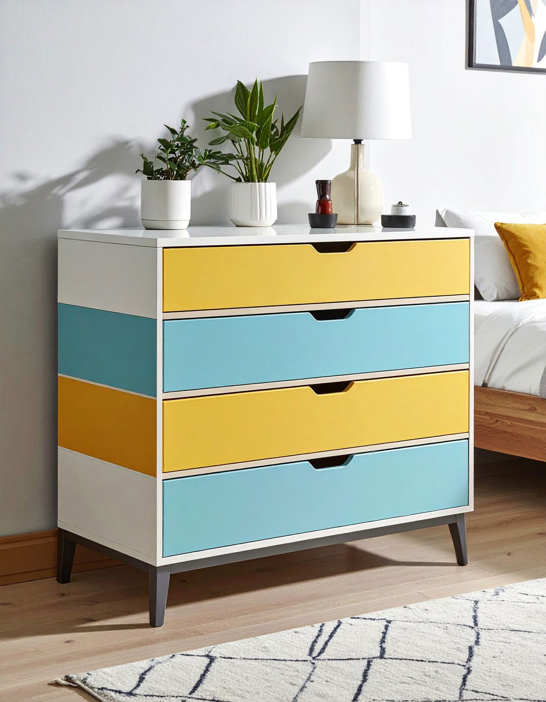 Multi Drawer Storage Nightstand Solution - 20 Nightstand Ideas to Enhance Your Bedroom Decor