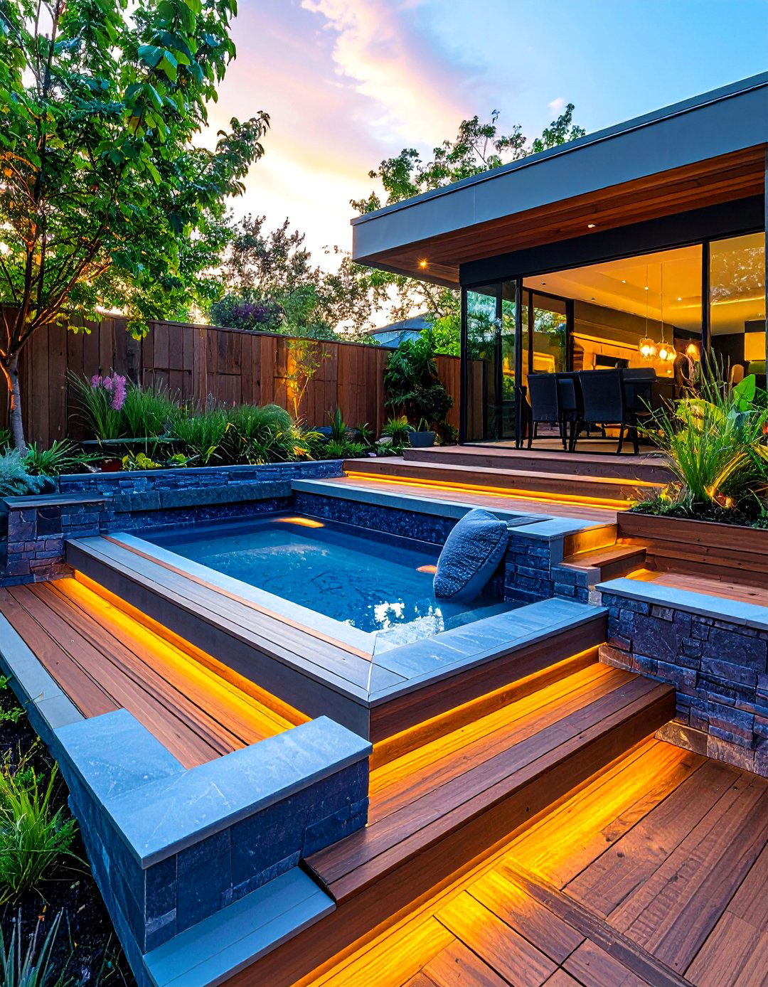 Multi Level Sunken Patio Design - 20 Sunken Patio Ideas for a Unique and Cozy Outdoor Retreat