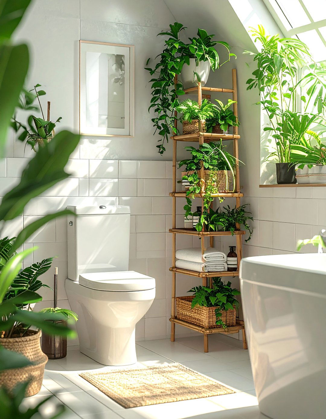 Multi Tier Plant Stand - 25 Over Toilet Storage Ideas to Maximize Bathroom Space