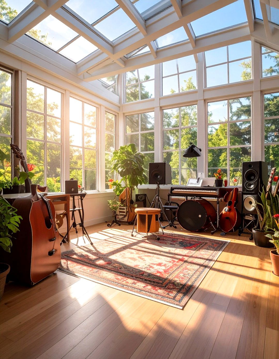Music Room Sunroom - 30 Sunroom Ideas to Brighten Your Home