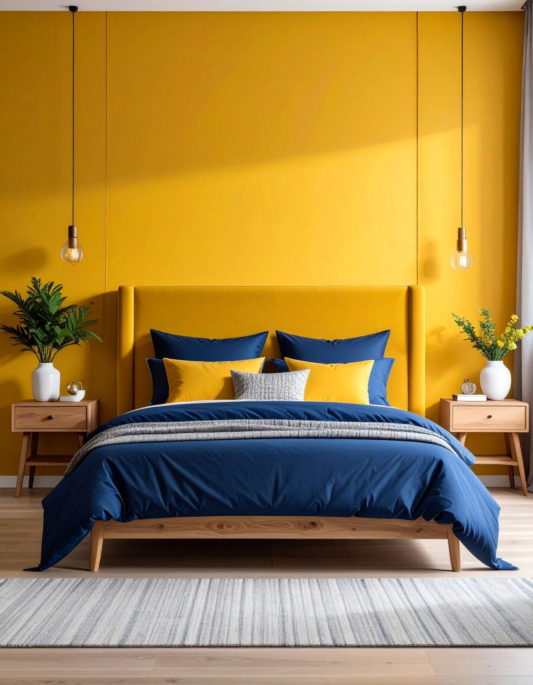 Mustard Yellow Accent Wall - 30 Colorful Bedroom Ideas for a Vibrant Space