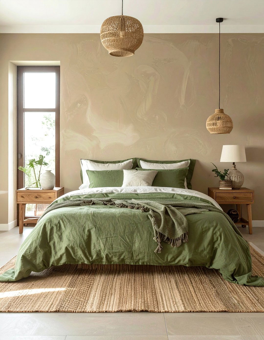 Muted Clay and Olive Green Tones - 30 Colorful Bedroom Ideas for a Vibrant Space