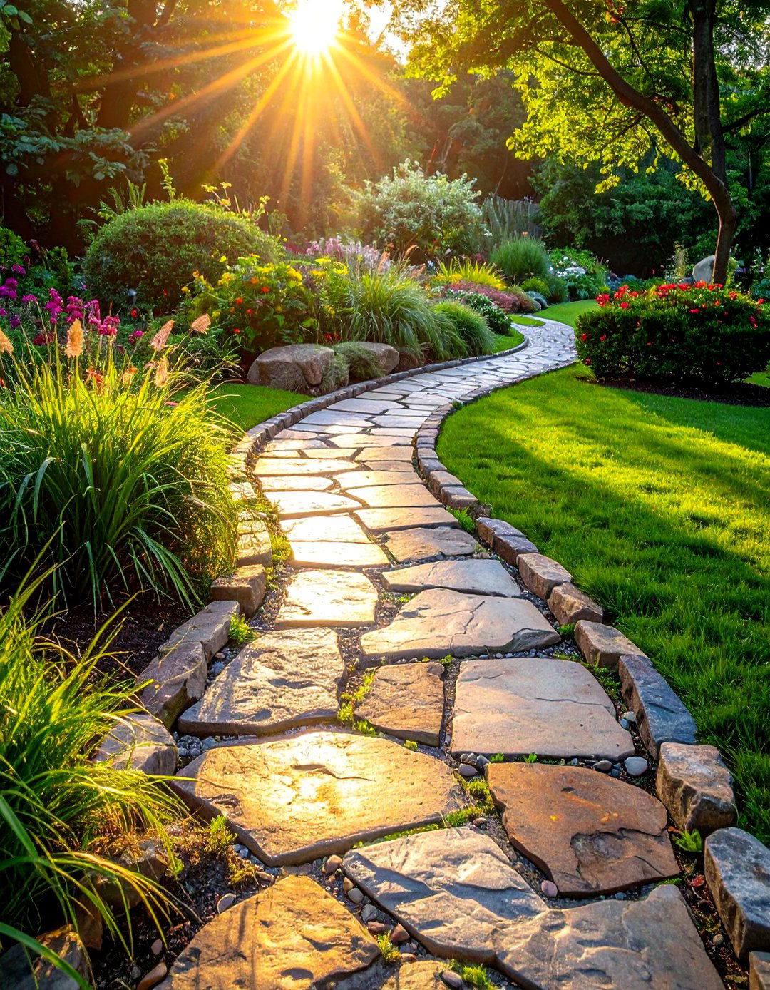 Natural Edge Stone Walkways - 40 Backyard Walkway Ideas for a Beautiful Garden